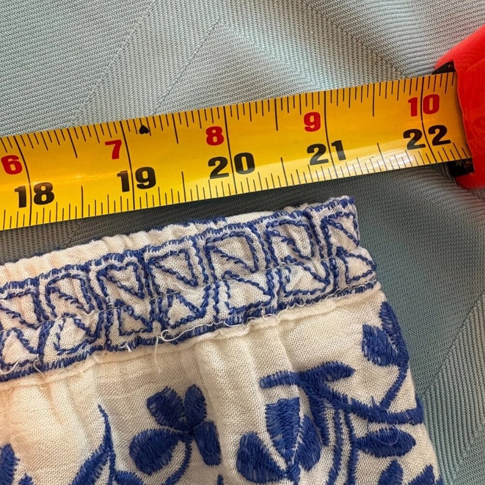 NWT‎ Hale Bob Blue Embroidered Gauze  Floral Boho Elastic Waist Maxi Skirt XL - Picture 12 of 12